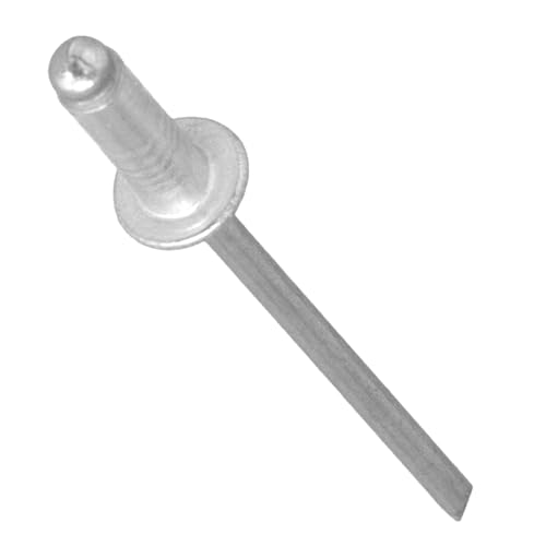 200x Blindnieten 4x10 mm Nieten Popnieten Blindniet Niet Set Aluminiumnieten Aluminium Alu Stahl Verzinkter Farbe Silber Verbinden Dünnen Werkstoffen Metall Kunststoff Holz Leder von Instalguru
