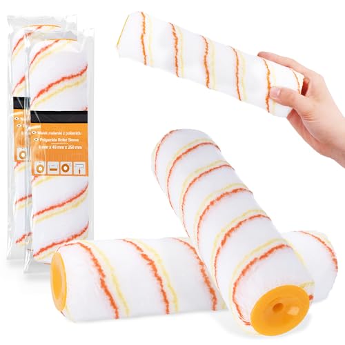 2x Farbroller 25 cm Ersatzrolle Farbwalze Malerrolle Lackroller Acryl Malen Streich Wand Wandfarbe Walze Lackrollen Maler Werkzeug Lackierwalze Rollerpinsel von Instalguru