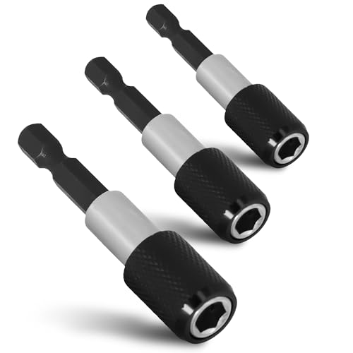 3x Magnetisch Bithalter 1/4'' Universalhalter Magnet Bit Halterung Verlängerung Butaufnahme Magnetverlängerung Adapter Schnellwechselsystem Akkuschrauber von Instalguru