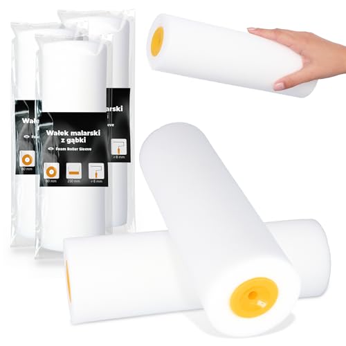 3x Schaumwalze 25 cm Malerwalze Lackierwalze Lackwalze Schaumrolle Farbrolle Lackrolle Roller Streichen Malen Wände Möbel Schaumstoff Glatte Oberflächen von Instalguru