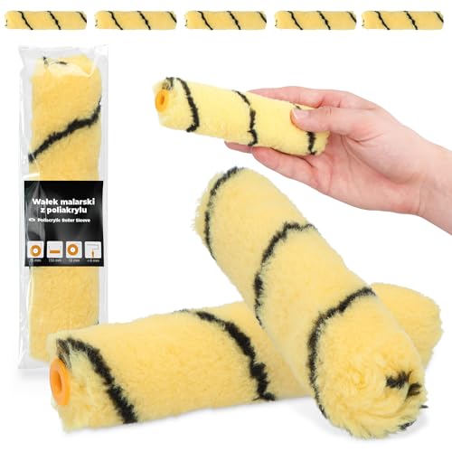 5x Farbroller 15 cm Ersatzrolle Farbwalze Wandfarbe Decke Malerrolle Malerwalze Streichen Malen Farbe Lackier Polyacryl Malerzubehör Renovierung Robust 5x Farbroller 15 cm Ersatzrolle Farbwalze Wandfarbe Decke Malerrolle Malerwalze Streichen Malen Farbe Lackier Polyacryl Malerzubehör Renovierung Robust von Instalguru