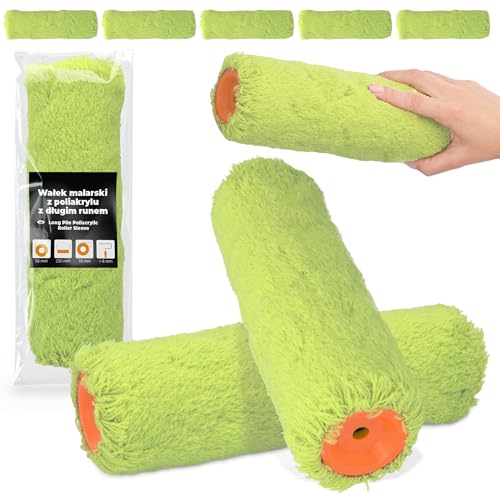 5x Farbroller 25 cm Ersatzrolle Farbwalze Malerroller Malerwalze Roller Lange Haare Streichen Malen Farbe Lackier Möbel Wände Renovierung Farbzubehör Robust von Instalguru