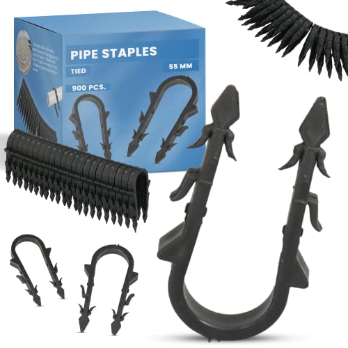 900x Tackernadeln Rohrhalter Fußbodenheizung 55mm Tackerklammern Geschweißt Klammer Für Isolierung Klammerpistole Rohrtackerklammern Taker-Clipsatz Rohrklammern Ankerclips Heftklammern von Instalguru