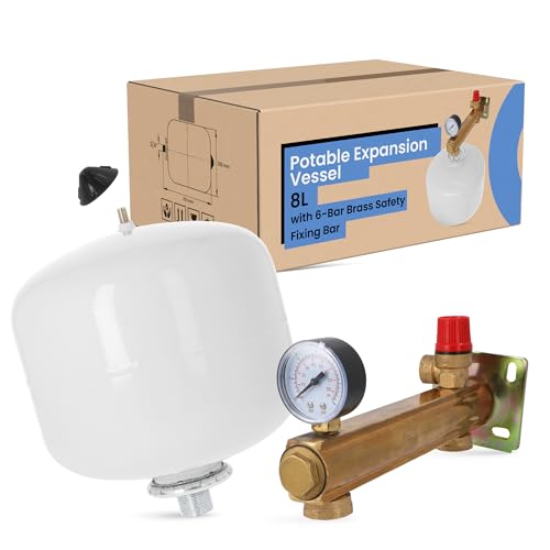 Ausdehnungsgefäß Trinkwasser Brauchwasser 8l Druckbehälter Membran | Druckausdehnungsgefäß Ausgleichsbehälter Expansionsbehälter Sanitärgefäß Heizgefäße Messing Sicherheitsgruppe 6 bar Kesselgruppe Ausdehnungsgefäß Trinkwasser Brauchwasser 8l Druckbehälter Membran | Druckausdehnungsgefäß Ausgleichsbehälter Expansionsbehälter Sanitärgefäß Heizgefäße Messing Sicherheitsgruppe 6 bar Kesselgruppe von Instalguru