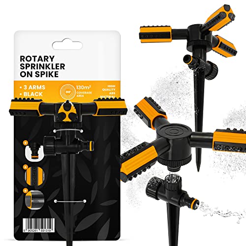Automatische 3 Armig Rotating Rasen Garten Sprinkler 360 Grad Impuls Rotary Spray Bewässerung Rasensprinkler Rasensprenger Impulsprenger Bewässerungssprühgerät Sektorenregner Kreissprenger mit Spike Automatische 3 Armig Rotating Rasen Garten Sprinkler 360 Grad Impuls Rotary Spray Bewässerung Rasensprinkler Rasensprenger Impulsprenger Bewässerungssprühgerät Sektorenregner Kreissprenger mit Spike von Instalguru