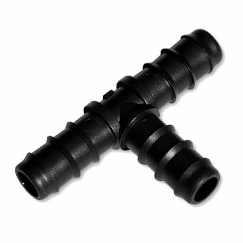 BRADAS® T-Stück Schlauchverbinder 20x20x20 mm 10-er Set | Schlauch Fitting Zubehör Für Tropfschlauch Perlschlauch T-Verteiler T-Steckverbinder | Schlauchanschluss Bewässerung System Anschluss Kit von Instalguru