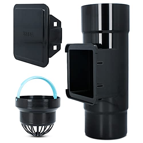 BRYZA® Fallrohrfilter Ø DN 110 mm Graphit Reinigungsrohr mit Sieb | Regenrohfilter Mit Laubfang von Instalguru