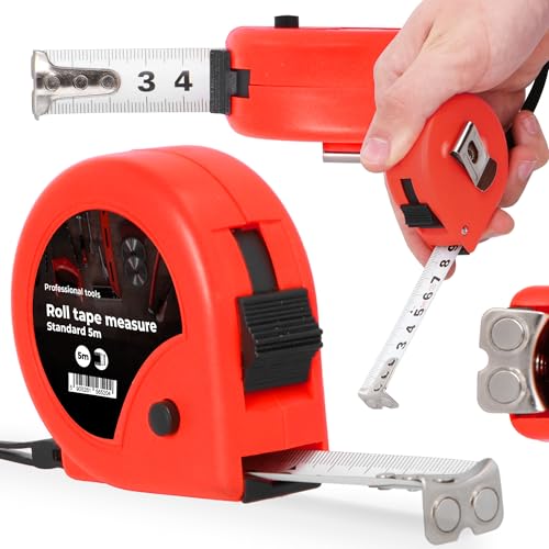 Bandmaß 5 m Metermaß Maßband Bandmaß Rollmeter Rollband Rücklauf Feststeller Gürtelclip Autorollsystem Automatisches Einziehen Magnethaken Metrische Skala Bandmaß 5 m Metermaß Maßband Bandmaß Rollmeter Rollband Rücklauf Feststeller Gürtelclip Autorollsystem Automatisches Einziehen Magnethaken Metrische Skala von Instalguru