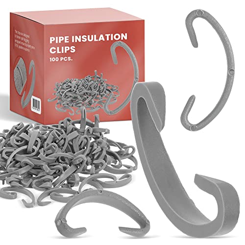 Clips Klammern 100 Stück Polypropylene Verschluß-Clipse Isolierung PE Kautschukisolierungen Rohrisolierung Verschlußklammern Rohrklammern Rohrclips Rohrhalter Isolierclips Isolierklammern von Instalguru