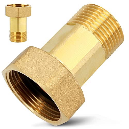 DIAMOND® Wasserzähler Verschraubungen Ø 1 Zoll Überwurfmutter IG x 3/4 Zoll Außengewinde | Messing Anschluss-Verschraubung Mit Dichtungsring Oring Rohrverschraubung Fitting Verbindungsstück Sechskant von Instalguru
