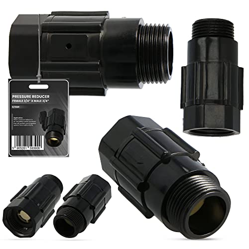 Druckregler PE Rohr Reduzierstück Innengewinde 3/4" x Außengewinde 3/4" 1 Bar Gartenschlauch Bewässerung Ventil Garten Micro Drip Bewässerungssystem Armaturen Schutz von Instalguru