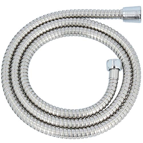 Duschschlauch 1/2" Chrom 1,50 m | Brauseschlauch Schlauch mit Dichtungen Duschsysteme Edelstahl Chrom Wasserschlauch Dusche Verdrehsicher Flex von Instalguru