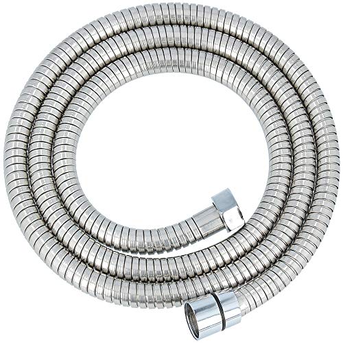 Duschschlauch 1/2" Chrom 150 cm - 200 cm | Brauseschlauch Schlauch mit Dichtungen Duschsysteme Edelstahl Chrom Wasserschlauch Dusche Verdrehsicher Flex von Instalguru