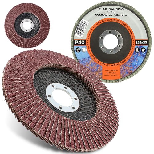 Fächer Schleifscheibe 125 x 22,2 mm Schleifmoptelle Fächerscheiben Körnung P40 für Holz Metall Stahl Lamellenscheibe Scheiben Schruppscheiben Winkelschleifer Zubehör Fächer Schleifscheibe 125 x 22,2 mm Schleifmoptelle Fächerscheiben Körnung P40 für Holz Metall Stahl Lamellenscheibe Scheiben Schruppscheiben Winkelschleifer Zubehör von Instalguru