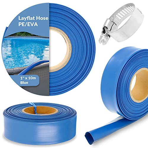 Flachschlauch Gartenschlauch 1 Zoll 10 Meter mit Schlauchklemme Polyethylen Schlauch-Set Stahl-Schlauchklemme zum Anschluss an Tauchpumpen Flexibler Schlauch Flachschlauch Gartenschlauch 1 Zoll 10 Meter mit Schlauchklemme Polyethylen Schlauch-Set Stahl-Schlauchklemme zum Anschluss an Tauchpumpen Flexibler Schlauch von Instalguru