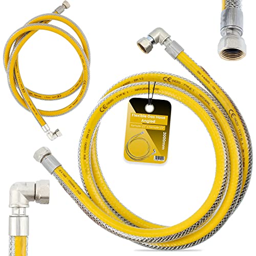 Flexibler Gasschläuch 2m Eckform Propangasschlauch Butangasschlauch 1/2 IG x 1/2 IG DN12 Edelstahl PVC Butangas Propan Schlauch EN14800 Gasanschlussschlauch Gasflaschen Camping Küche Gasgrillgeräte Flexibler Gasschläuch 2m Eckform Propangasschlauch Butangasschlauch 1/2 IG x 1/2 IG DN12 Edelstahl PVC Butangas Propan Schlauch EN14800 Gasanschlussschlauch Gasflaschen Camping Küche Gasgrillgeräte von Instalguru