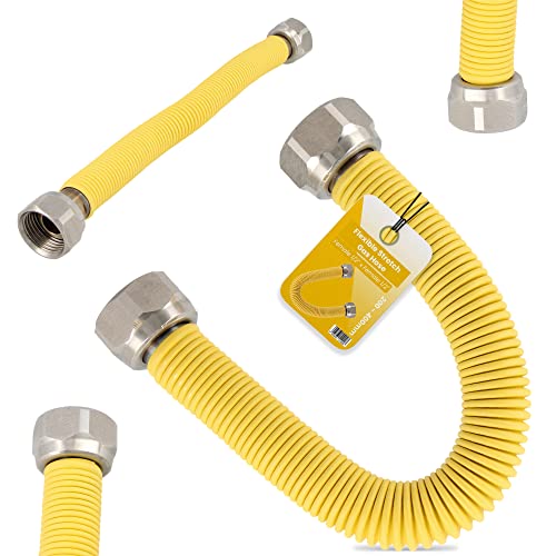 Flexibler Gasschlauch Schlauchrohr 1/2x1/2 IG 200-400mm Propangas Herd Schläuche Propan Butan DN12 Edelstahl PVC Gasanschlussschlauch Gasflaschen Campinggeräte Gaskocher Grill Küche Gasgrillgeräte von Instalguru