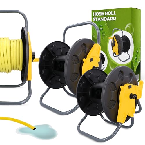 Gartenschlauchtrommel Schlauchwagen 60 m 1/2" Aufroller Gartenschlauchwagen Gartenschlauch Trommel Trolley Anti-Verwicklungssystem Schlauchführung Schlauchtrommel mit Klappbar Handgriff von Instalguru