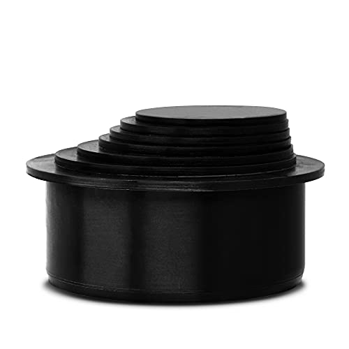 HT KG Rohr Reduzierverbinder Ø 110 mm DN 100 Schwarz Mehrstufig Ø 63-100 mm Reduzierstück Adapter Fallrohrfilter | Reduktion Rohrreduzierung Übergang Rinnenfallrohr Minderer | Abwasser Installation von Instalguru
