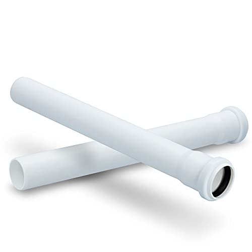 HT Rohr Abwasserrohr mit Muffe Ø 40 mm x 500 mm Länge Weiß | PVC Kanalrohr Abflussrohr mit Gummidichtung | Kanalrohrsystem Heißwasser Chemische Beständigkeit | Abwasser Installation HT Rohr Abwasserrohr mit Muffe Ø 40 mm x 500 mm Länge Weiß | PVC Kanalrohr Abflussrohr mit Gummidichtung | Kanalrohrsystem Heißwasser Chemische Beständigkeit | Abwasser Installation von Instalguru