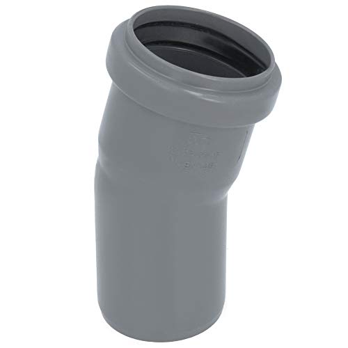 HT Rohr Bogen Grau Ø DN 50 mm 15 Grad | Abwasser Winkel Kunststoff Abflussrohr Kunststoffbogen PVC PP Doppelabzweig Verbindung Anschlussstück von Instalguru