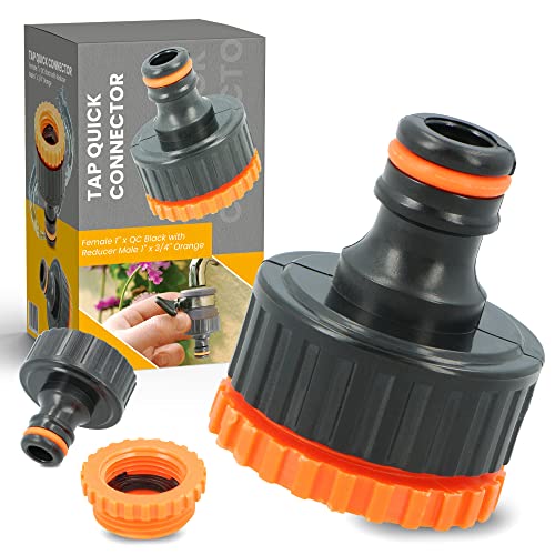 Hahnverbinder 1'' IG mit Reduzierung 1'' AG x 3/4'' IG Wasserhahn Anschluss Verbinder Gartenschlauch Adapter Hahnstück Für Wasserhähne Mit Gewinde Garten Schlauch Hahnanschluss Bewässerungssystem von Instalguru