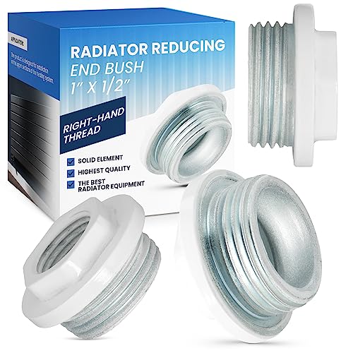 Heizkörper Reduzierstopfen Reduzierstück 1'' x 1/2'' Rechts Heizungsinstallation Endbuchse Kühlerreduzierer Heizkörperadapter Zubehör für Zentralheizungsradiatoren Kühlerverbinder von Instalguru