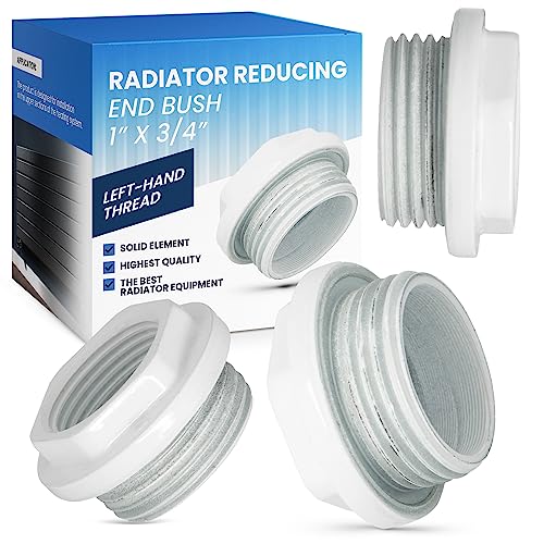 Heizkörper Reduzierstopfen Reduzierstück 1'' x 3/4'' links Heizungsinstallation Endbuchse Kühlerreduzierer Heizkörperadapter Zubehör für Zentralheizungsradiatoren Kühlerverbinder von Instalguru