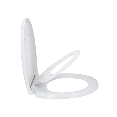 Hydroland Absenkbarer Toilettendeckel Toilettensitz Kinder Antibakteriell Oval Weiß | Duroplast Kindersitz WC Sitz mit Absenkautomatik Soft Close & Quick Release-Funktion & Edelstahl-Befestigung Klo von Instalguru