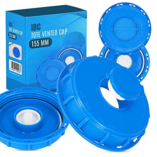 IBC Tankabdeckung Tote Cap Deckel Endkappe mit Entlüftung 155mm Dichtung Wassertank Flüssigkeitsbehälter Lagerung Schutz Mauser Armaturen Zubehör Tonnenventil Staubkappe ohne Lüftungsfunktion von Instalguru