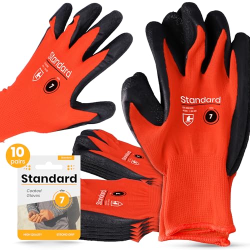Instalguru 10x Schutzhandschuhe Größe 7 Latex Arbeitshandschuhe Handschuhe Beschichtung Montagehandschuhe Bauhandschuh Mechaniker Bauarbeiten Heimwerker Gartenarbeit Instalguru 10x Schutzhandschuhe Größe 7 Latex Arbeitshandschuhe Handschuhe Beschichtung Montagehandschuhe Bauhandschuh Mechaniker Bauarbeiten Heimwerker Gartenarbeit von Instalguru
