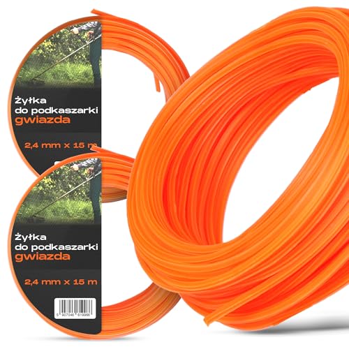 2X Mähfaden Trimmerfaden 2,4 mm 15 m Nylon Sternform Freischneider Ersatzfaden Rasentrimmer Rasentrimmerspulen Gartentrimmer Rasentrimmerlinie Freischneider Stark von Instalguru