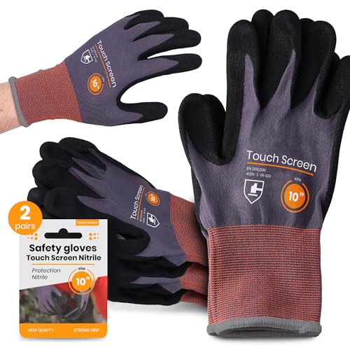 Instalguru 2x Arbeitshandschuhe Größe 10 Schutzhandschuhe Mechaniker Montagehandschuhe Gartenhandschuhe Touchscreenfähig Nitrilhandschuhe Werkstatt Mechaniker Instalguru 2x Arbeitshandschuhe Größe 10 Schutzhandschuhe Mechaniker Montagehandschuhe Gartenhandschuhe Touchscreenfähig Nitrilhandschuhe Werkstatt Mechaniker von Instalguru