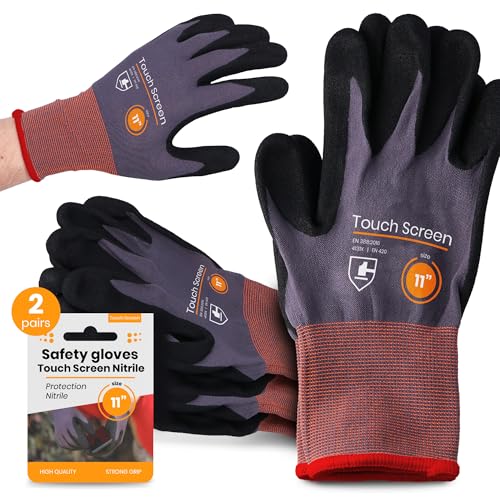Instalguru 2x Arbeitshandschuhe Größe 11 Schutzhandschuhe Mechaniker Montagehandschuhe Gartenhandschuhe Touchscreenfähig Nitrilhandschuhe Werkstatt Mechaniker Instalguru 2x Arbeitshandschuhe Größe 11 Schutzhandschuhe Mechaniker Montagehandschuhe Gartenhandschuhe Touchscreenfähig Nitrilhandschuhe Werkstatt Mechaniker von Instalguru