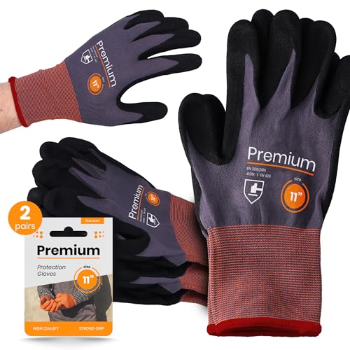 Instalguru 2x Arbeitshandschuhe Nitril Größe 11 Nitrilhandschuhe Bauhandschuhe Handschuhe Starker Grip Arbeit Abriebfest Montage Werkstatt Baustelle Heimwerker Garten Instalguru 2x Arbeitshandschuhe Nitril Größe 11 Nitrilhandschuhe Bauhandschuhe Handschuhe Starker Grip Arbeit Abriebfest Montage Werkstatt Baustelle Heimwerker Garten von Instalguru