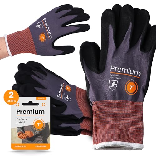 Instalguru 2x Arbeitshandschuhe Nitril Größe 7 Nitrilhandschuhe Bauhandschuhe Handschuhe Starker Grip Arbeit Abriebfest Montage Werkstatt Baustelle Heimwerker Garten Instalguru 2x Arbeitshandschuhe Nitril Größe 7 Nitrilhandschuhe Bauhandschuhe Handschuhe Starker Grip Arbeit Abriebfest Montage Werkstatt Baustelle Heimwerker Garten von Instalguru