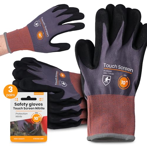 Instalguru 3x Arbeitshandschuhe Größe 10 Schutzhandschuhe Mechaniker Montagehandschuhe Gartenhandschuhe Touchscreenfähig Nitrilhandschuhe Werkstatt Mechaniker Instalguru 3x Arbeitshandschuhe Größe 10 Schutzhandschuhe Mechaniker Montagehandschuhe Gartenhandschuhe Touchscreenfähig Nitrilhandschuhe Werkstatt Mechaniker von Instalguru