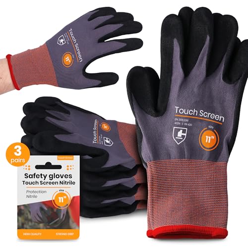 Instalguru 3x Arbeitshandschuhe Größe 11 Schutzhandschuhe Mechaniker Montagehandschuhe Gartenhandschuhe Touchscreenfähig Nitrilhandschuhe Werkstatt Mechaniker Instalguru 3x Arbeitshandschuhe Größe 11 Schutzhandschuhe Mechaniker Montagehandschuhe Gartenhandschuhe Touchscreenfähig Nitrilhandschuhe Werkstatt Mechaniker von Instalguru