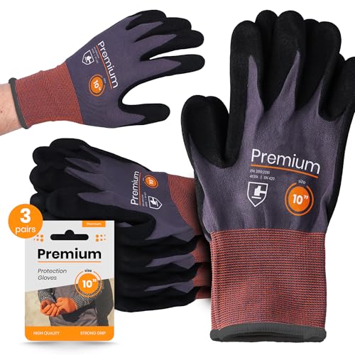 Instalguru 3x Arbeitshandschuhe Nitril Größe 10 Nitrilhandschuhe Bauhandschuhe Handschuhe Starker Grip Arbeit Abriebfest Montage Werkstatt Baustelle Heimwerker Garten Instalguru 3x Arbeitshandschuhe Nitril Größe 10 Nitrilhandschuhe Bauhandschuhe Handschuhe Starker Grip Arbeit Abriebfest Montage Werkstatt Baustelle Heimwerker Garten von Instalguru