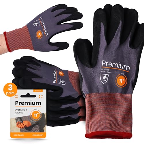 Instalguru 3x Arbeitshandschuhe Nitril Größe 11 Nitrilhandschuhe Bauhandschuhe Handschuhe Starker Grip Arbeit Abriebfest Montage Werkstatt Baustelle Heimwerker Garten Instalguru 3x Arbeitshandschuhe Nitril Größe 11 Nitrilhandschuhe Bauhandschuhe Handschuhe Starker Grip Arbeit Abriebfest Montage Werkstatt Baustelle Heimwerker Garten von Instalguru