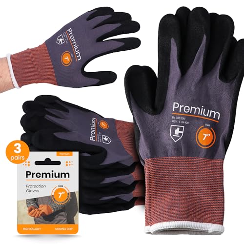 Instalguru 3x Arbeitshandschuhe Nitril Größe 7 Nitrilhandschuhe Bauhandschuhe Handschuhe Starker Grip Arbeit Abriebfest Montage Werkstatt Baustelle Heimwerker Garten Instalguru 3x Arbeitshandschuhe Nitril Größe 7 Nitrilhandschuhe Bauhandschuhe Handschuhe Starker Grip Arbeit Abriebfest Montage Werkstatt Baustelle Heimwerker Garten von Instalguru