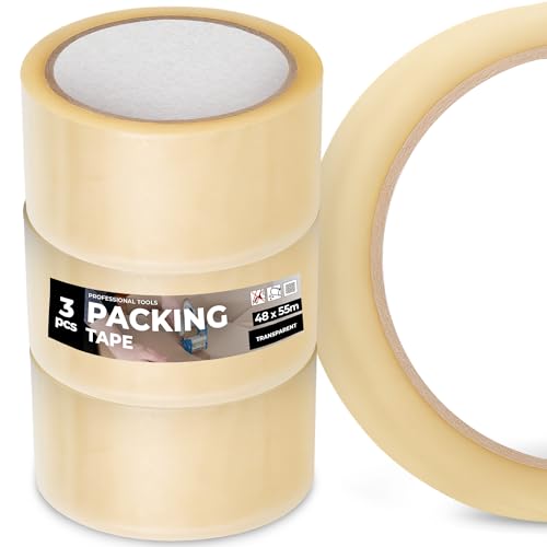 Instalguru 3x Klebeband Packband 48 mm 55 m Transparent Paketband Verpackungsband Verpackungsklebeband Stark Acrylkleber Verschließen von Paketen Kartons Universelles Instalguru 3x Klebeband Packband 48 mm 55 m Transparent Paketband Verpackungsband Verpackungsklebeband Stark Acrylkleber Verschließen von Paketen Kartons Universelles von Instalguru