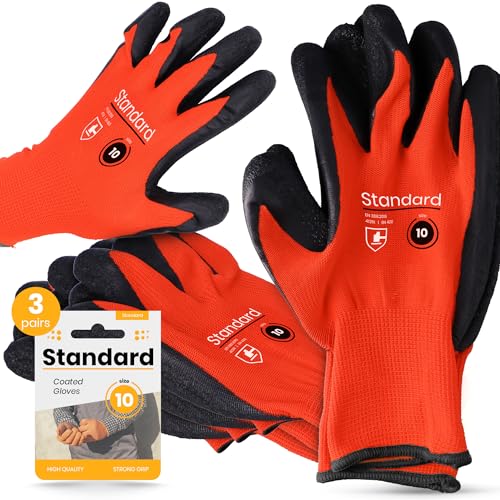 3X Schutzhandschuhe Größe 10 Latex Arbeitshandschuhe Handschuhe Beschichtung Montagehandschuhe Bauhandschuh Mechaniker Bauarbeiten Heimwerker Gartenarbeit 3X Schutzhandschuhe Größe 10 Latex Arbeitshandschuhe Handschuhe Beschichtung Montagehandschuhe Bauhandschuh Mechaniker Bauarbeiten Heimwerker Gartenarbeit von Instalguru