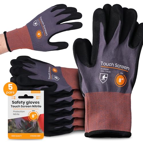 Instalguru 5x Arbeitshandschuhe Größe 8 Schutzhandschuhe Mechaniker Montagehandschuhe Gartenhandschuhe Touchscreenfähig Nitrilhandschuhe Werkstatt Mechaniker Instalguru 5x Arbeitshandschuhe Größe 8 Schutzhandschuhe Mechaniker Montagehandschuhe Gartenhandschuhe Touchscreenfähig Nitrilhandschuhe Werkstatt Mechaniker von Instalguru