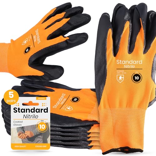 Instalguru 5x Arbeitshandschuhe Nitril-Beschichtung Größe 10 Rutschfeste Handschuhe Montagehandschuhe Montagearbeit Mechanikerhandschuhe Gartenhandschuhe Bauarbeiten Instalguru 5x Arbeitshandschuhe Nitril-Beschichtung Größe 10 Rutschfeste Handschuhe Montagehandschuhe Montagearbeit Mechanikerhandschuhe Gartenhandschuhe Bauarbeiten von Instalguru