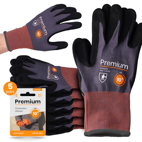 Instalguru 5x Arbeitshandschuhe Nitril Größe 10 Nitrilhandschuhe Bauhandschuhe Handschuhe Starker Grip Arbeit Abriebfest Montage Werkstatt Baustelle Heimwerker Garten Instalguru 5x Arbeitshandschuhe Nitril Größe 10 Nitrilhandschuhe Bauhandschuhe Handschuhe Starker Grip Arbeit Abriebfest Montage Werkstatt Baustelle Heimwerker Garten von Instalguru
