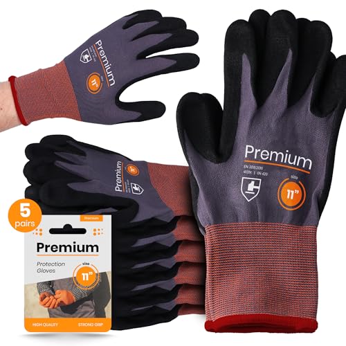 Instalguru 5x Arbeitshandschuhe Nitril Größe 11 Nitrilhandschuhe Bauhandschuhe Handschuhe Starker Grip Arbeit Abriebfest Montage Werkstatt Baustelle Heimwerker Garten Instalguru 5x Arbeitshandschuhe Nitril Größe 11 Nitrilhandschuhe Bauhandschuhe Handschuhe Starker Grip Arbeit Abriebfest Montage Werkstatt Baustelle Heimwerker Garten von Instalguru