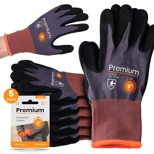 Instalguru 5x Arbeitshandschuhe Nitril Größe 9 Nitrilhandschuhe Bauhandschuhe Handschuhe Starker Grip Arbeit Abriebfest Montage Werkstatt Baustelle Heimwerker Garten Instalguru 5x Arbeitshandschuhe Nitril Größe 9 Nitrilhandschuhe Bauhandschuhe Handschuhe Starker Grip Arbeit Abriebfest Montage Werkstatt Baustelle Heimwerker Garten von Instalguru