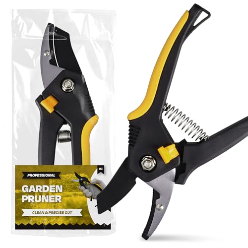 Instalguru Amboss Gartenschere 200 mm Pflanzenschere Astschere Blumschere Garten Reebschere Handschere Baumschere Kompakte Rosenschere Pflanzen Blumen Äste Schere von Instalguru