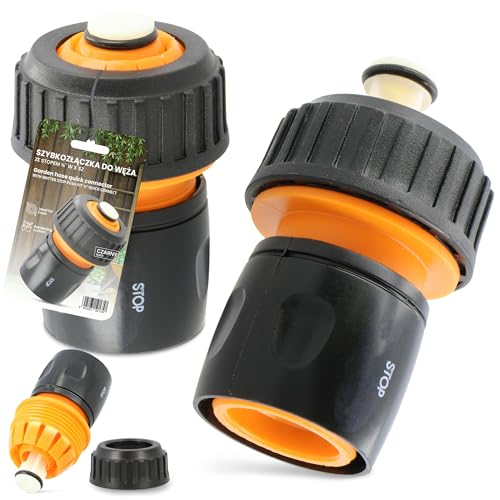 Instalguru Gartenschlauch Schnellkupplung 3/4'' Wasserstop Schlauchverbinder Schlauchkupplung Schnellanschluss Verbinder Adapter Kupplung Verbindungsadapter Bewässerungssystem Schlauchverlängerung von Instalguru